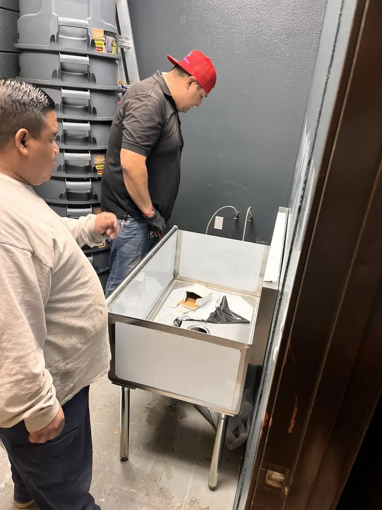 Commercial plumbing and sink installation in Anaheim